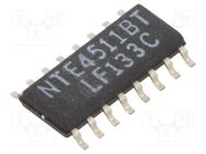 IC: digital; 4bit,BCD to 7-segment,decoder,driver,latch; Ch: 1 