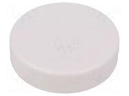 Enclosure: for alarms; ABS; white; Ø: 70mm; H: 18mm MASZCZYK