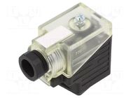 Connector: valve connector; plug; form A; 18mm; female; PIN: 3; IP65 MURRELEKTRONIK