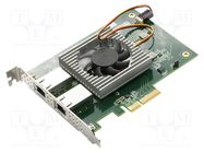 Serial port card; PCI,PCIe x4 Gen.2; RJ45 x2; 10Gbps; 0÷60°C AAEON