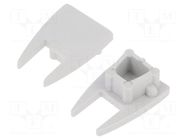 Cap for LED profiles; grey; 2pcs; ABS; MIKRO10 TOPMET