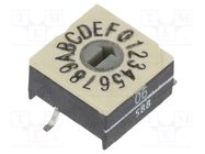 Encoding switch; HEX/BCD; Pos: 16; SMD; Rcont max: 100mΩ; P60 PTR HARTMANN