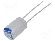 Capacitor: polymer; low ESR; 1200uF; 6.3VDC; THT; ESR: 14mΩ; A750 KEMET