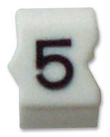 CABLE MARKER, E, SIZE6, 5, PK30