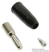 BANANA PLUG, 15A, STUD, BLACK