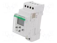 Programmable time switch; Range: 24h / 7days; SPDT; 24÷264VAC F&F