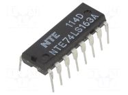 IC: digital; 4bit,binary counter,synchronous; TTL; THT; DIP16 NTE Electronics