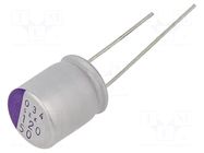 Capacitor: polymer; 120uF; 50VDC; THT; ±20%; Body dim: Ø10x13mm PANASONIC