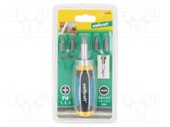 Kit: screwdriver bits; with ratchet; Phillips,slot; 5pcs. WOLFCRAFT