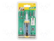 Kit: screwdriver bits; with ratchet; Phillips,slot; 5pcs. WOLFCRAFT