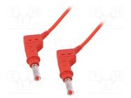 Connection cable; 32A; banana plug 4mm,both sides; Len: 1.5m; red STÄUBLI