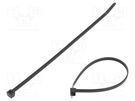 Cable tie; L: 200mm; W: 4.6mm; polyamide; 225N; black; Ømax: 50mm HELLERMANNTYTON