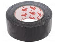 Tape: duct; W: 48mm; L: 50m; Thk: 0.14mm; black; caoutchouc; -10÷75°C SCAPA