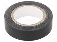 Tape: electrical insulating; W: 15mm; L: 10m; Thk: 0.13mm; black SCAPA