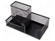 Desk organizer; black; metal Q-CONNECT