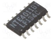 IC: digital; NAND; Ch: 4; IN: 2; CMOS; SMD; SO14; 3÷18VDC; -55÷125°C NTE Electronics