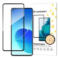 Wozinsky Tempered Glass Full Glue Super Tough Screen Protector Full Coveraged with Frame Case Friendly for Oppo Reno6 4G black, Wozinsky