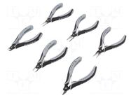 Kit: pliers; cutting,round,precision,half-rounded nose; ESD; bag KNIPEX
