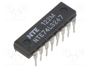 IC: digital; BCD to 7-segment,decoder,driver; TTL; THT; DIP16 NTE Electronics