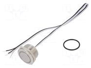 Switch: vandal resistant; Pos: 2; SPST-NO; 50mA/24VDC; IP65; green ONPOW