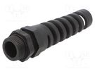 Cable gland; with strain relief; PG16; IP68; polyamide; black HUMMEL
