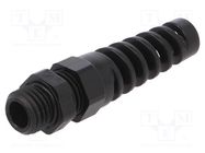 Cable gland; with strain relief; M12; 1.5; IP68; polyamide; black 