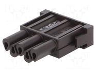 Connector: HDC; module; female; 1kV; PIN: 5; w/o contacts; 2.5mm AMPHENOL