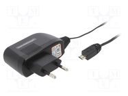 Power supply: switching; mains,plug; 5VDC; 1A; 5W; Plug: EU; 73% AIMTEC