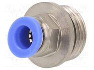 Push-in fitting; straight; 0÷30bar; nickel plated brass AIGNEP