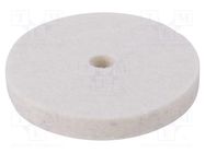 Cleaning cloth: felt polishing disk; Ø: 75mm; Øhole: 10mm WOLFCRAFT