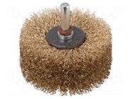 Brush; 80mm; wood; plunger; 8mm; wire; Plating: brass; W: 35mm WOLFCRAFT