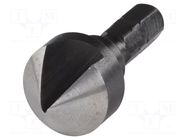 Countersink; 16mm; wood,metal,plastic; tool steel; hexagonal WOLFCRAFT