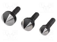 Countersink; 12mm,16mm,19mm; wood,metal,plastic; tool steel WOLFCRAFT