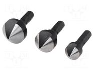 Countersink; 12mm,16mm,19mm; wood,metal,plastic; 3pcs. WOLFCRAFT