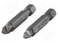 Kit: screwdriver bits; Size: SR1,SR2; Mounting: 1/4" (E6,3mm) WOLFCRAFT