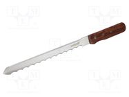 Knife; roofing,brick; 275mm; Handle material: wood WOLFCRAFT