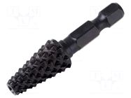 Rotary burr; Ø: 6÷12mm; tool steel; wood; hexagonal; 1/4" WOLFCRAFT