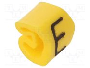 Markers; Marking: ET; 1.3÷3mm; PVC; yellow; -30÷80°C; leaded; CLI C WEIDMÜLLER