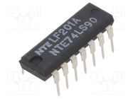 IC: digital; decade counter; TTL; THT; DIP14 NTE Electronics