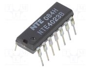 IC: digital; NAND; Ch: 3; IN: 3; CMOS; THT; DIP14; 3÷18VDC; -55÷125°C NTE Electronics