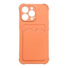 Card Armor Case Pouch Cover for iPhone 13 Pro Card Wallet Silicone Air Bag Armor Case Orange, Hurtel