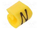Markers; Marking: N; 1.3÷3mm; PVC; yellow; -30÷80°C; leaded; CLI C WEIDMÜLLER