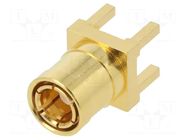 Connector: SMB; socket; female; straight; 50Ω; THT; for cable; PTFE AMPHENOL RF