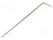 Wrench; hex key; HEX 1.5mm; Overall len: 91mm; Plating: nickel WIHA