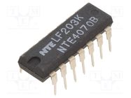 IC: digital; XOR; Ch: 4; IN: 2; CMOS; THT; DIP14; 3÷18VDC; -55÷125°C NTE Electronics