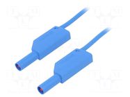 Test lead; 32A; banana plug 4mm,both sides; Len: 1.5m; blue STÄUBLI