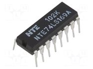 IC: digital; 4bit,binary up/down counter,synchronous; TTL; THT NTE Electronics