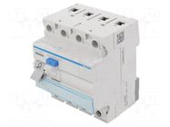 RCD breaker; Inom: 25A; Ires: 30mA; Max surge current: 250A; IP20 HAGER