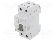 RCBO breaker; Inom: 25A; Ires: 30mA; Poles: 2; 230/400VAC; IP20; KZS ETI POLAM