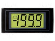 Voltmeter; digital,mounting; 0÷200mV; on panel; snap fastener LASCAR